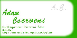 adam cserveni business card